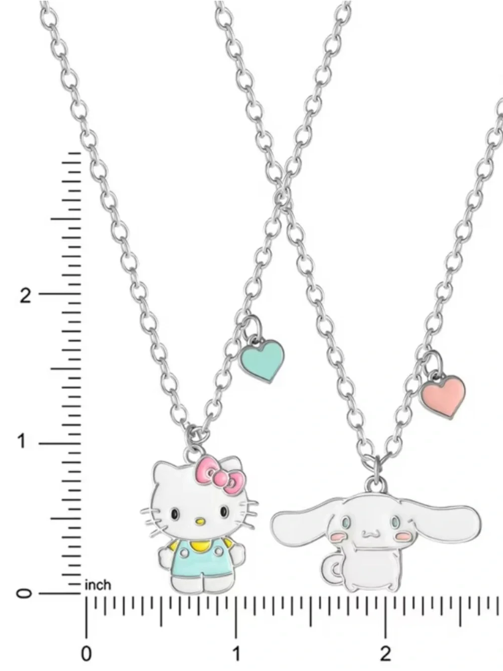 NWT Hello Kitty & Cinnamoroll Best Friends Necklace Set of 2 with BFF Charm, 18